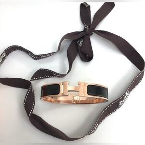 Authentic Hermes Clic H bangle bracelet